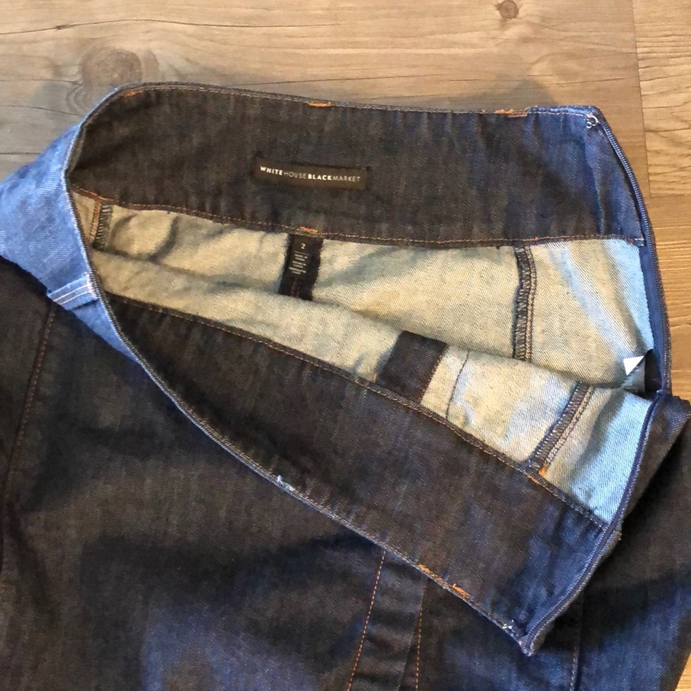 White House Black Market denim pencil skirt - Picture 3 of 3